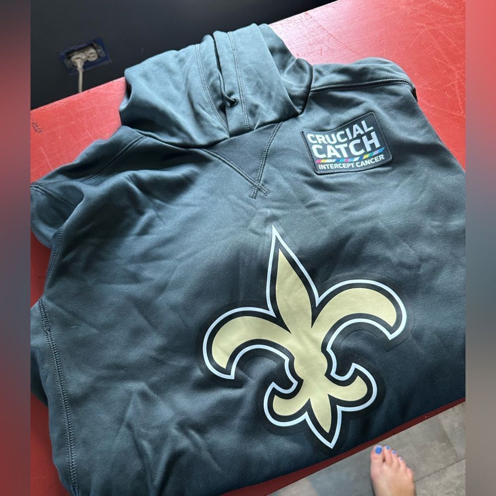 Black Hoodie with Gold Fleur-de-lis Logo